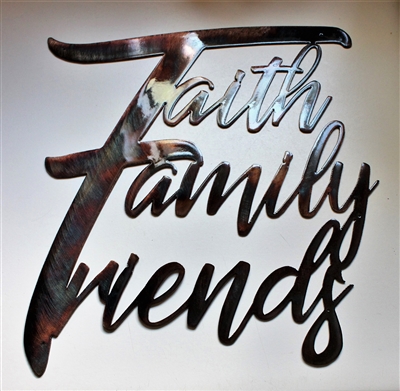 Faith Family Friends Metal Wall Art