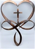 Infinity Heart Cross Metal Wall Art