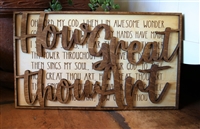 How Great Thou Art Wooden Hymn Sign