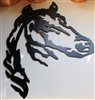 Horse Head Black Metal Wall Art Western Decor