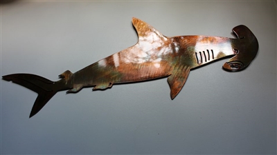 Hammer Head Shark Metal Decor 17"