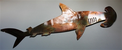 Hammer Head Shark Metal Decor 34"