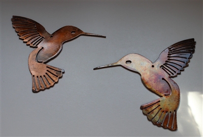 Hummingbird Pair Metal Wall Art Decor