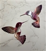 Hummingbird Metal Wall Decor Copper Purple