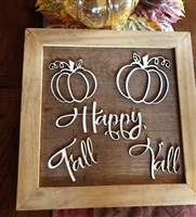 Happy Fall Y'all Wooden Laser Cut Sign 3d