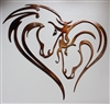 Mothers Heart Horse Heart Metal Art