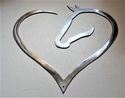 Horse Heart Metal Art