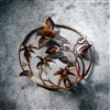 Radiant Hummingbird Circle - Handcrafted Copper and Bronzed Metal Wall Art