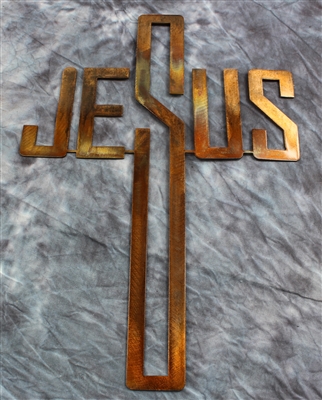 Jesus Cross Metal Wall Art