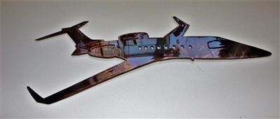 Lear Jet Aircraft Metal Art