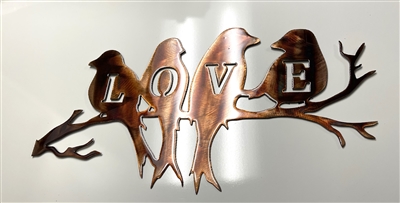 Love on a Branch Metal Art