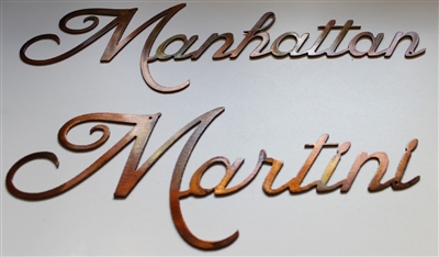 Martini & Manhattan METAL ART WALL - COPPER/BRONZE