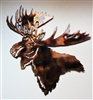 Moose Head Metal Wall Art Accent