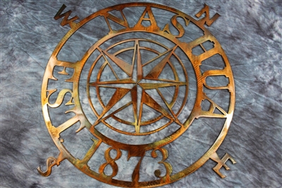 Nautical Compass Rose 25" Customized