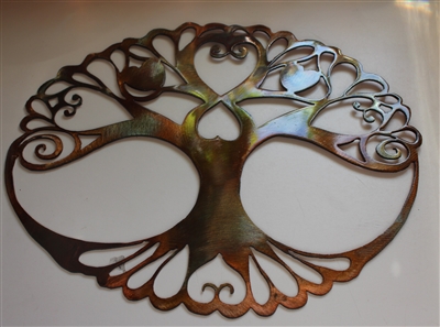 Oval Tree of Life Metal Wall Art Decor by HGMW