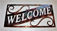 Ornamental Welcome Metal Wall Art