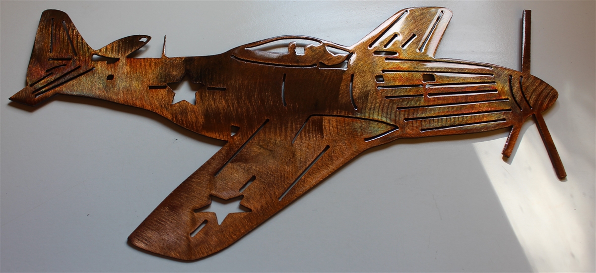 Wooden P-51 Mustang WWII Plane Model – The Bunker Art Gallery