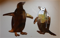 Penguin Pair Metal Wall Art