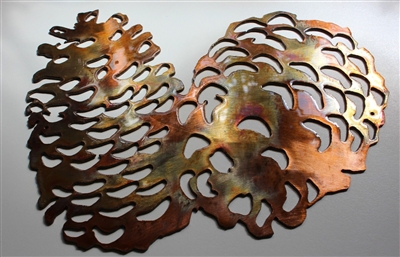 Pine Cones Metal Art Accents