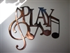 Play w/ Music Notes Metal Wall Art