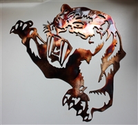 Saber tooth metal wall art decor