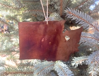 Rustic Metal Art Bear Ornament