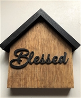 Small House Wood Decor Home  Blessed Tiered Tray