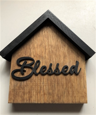 Small House Wood Decor Home  Blessed Tiered Tray