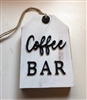 Coffee Bar Wooden Tag Tiered Tray Accent