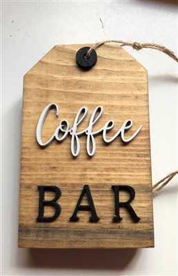 Tiered Tray Coffee Bar Tag Wooden Decor