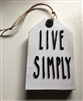 Live Simply Wooden Tag Shelf Accent