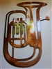 Tuba Metal Wall Art Decor Copper/Bronze Plated