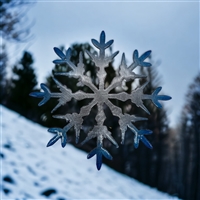 Blue Tinged Winter Wonderland Snowflake