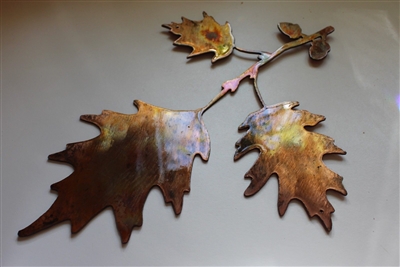 Acorn Oak Leaf Branch Metal Wall Art Decor