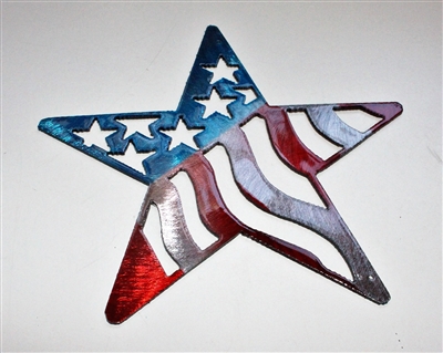 Patriotic Star Metal Wall Art