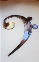 Base Clef Metal Wall Art Accent