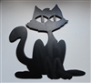 Halloween Black Cat Metal Wall Art