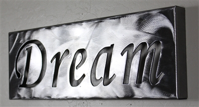 Metal Wall Art Canvas Dream -Silver