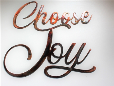 Choose Joy Metal Wall Art accent