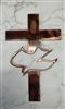 Cross and Dove Metal Wall Art