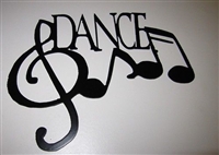 Dance w/ Music Notes Metal Wall Art Decor - Mini