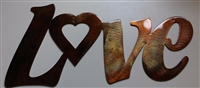 Decorative heart "Love" Metal Word Art
