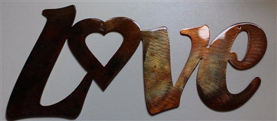 Decorative heart "Love" Metal Word Art