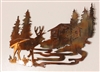 Deer Cabin Metal Wall Art
