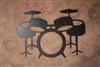 Drum Set Metal Art in Black