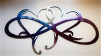 Dual Infinity Hearts Metal Wall Art