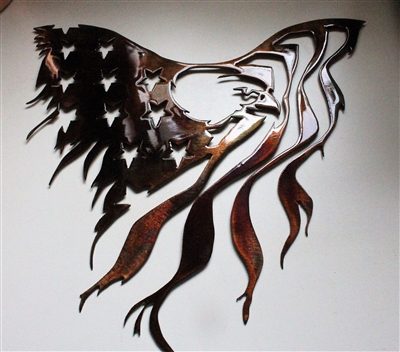 Eagle Flag Metal Wall Art