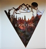 EXPLORE THE MOUNTAINS Metal Wall Art