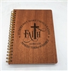 Faith - Luke 1:37 - Engraved Wooden Notebook