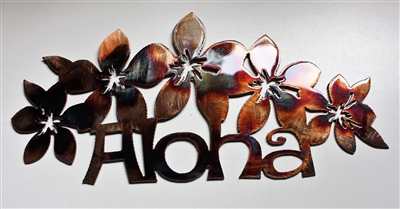 Floral Aloha Metal Wall Art